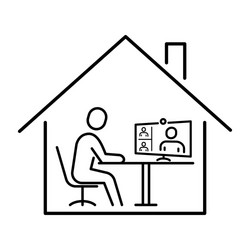 simple icon for remote work or online training vector 31572754 Home Office