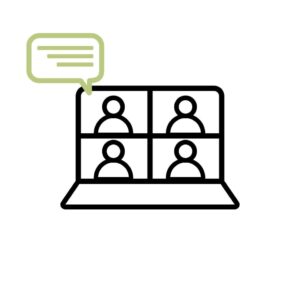 virtual video conference icon vector Home Office